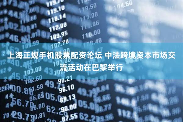 上海正规手机股票配资论坛 中法跨境资本市场交流活动在巴黎举行